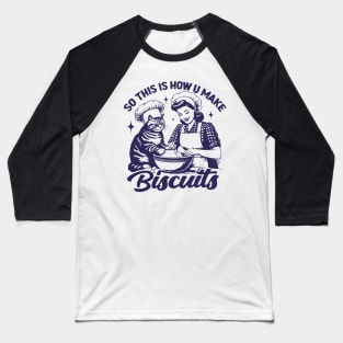 Cat Biscuits Baseball T-Shirt